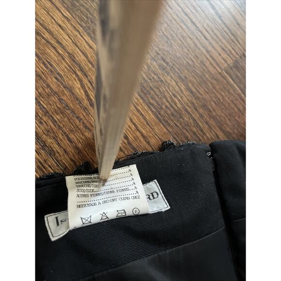 VTG Isabelle Allard Statement Strapless Beaded Black Dress Sz 42 France Pockets - Picture 12 of 12